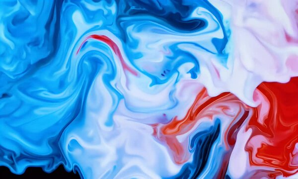 Abstract Liquid Swirl Background Animation: Blue, Red, White