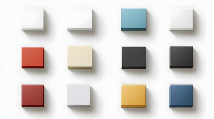 Professional Blank Paper or Cardboard Box Template on White Background for Packaging Design Mockup