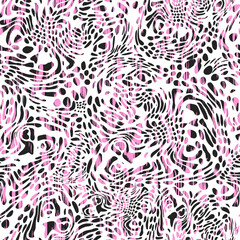 Seamless ikat pattern inspired by Uzbek traditional ornaments. Vibrant tribal textile design with geometric zigzag lines, perfect for wallpaper, fabrics, ethnic decor, and fashion prints.