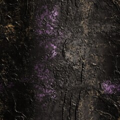 Textured dark stone surface with purple accents and natural patterns