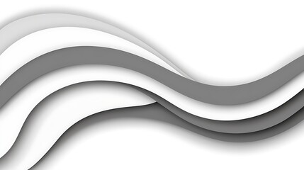 Obraz premium Abstract layered waves background in grayscale, design element for website use