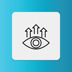 Glaucoma icon. Editable stroke. Vector illustration.	

