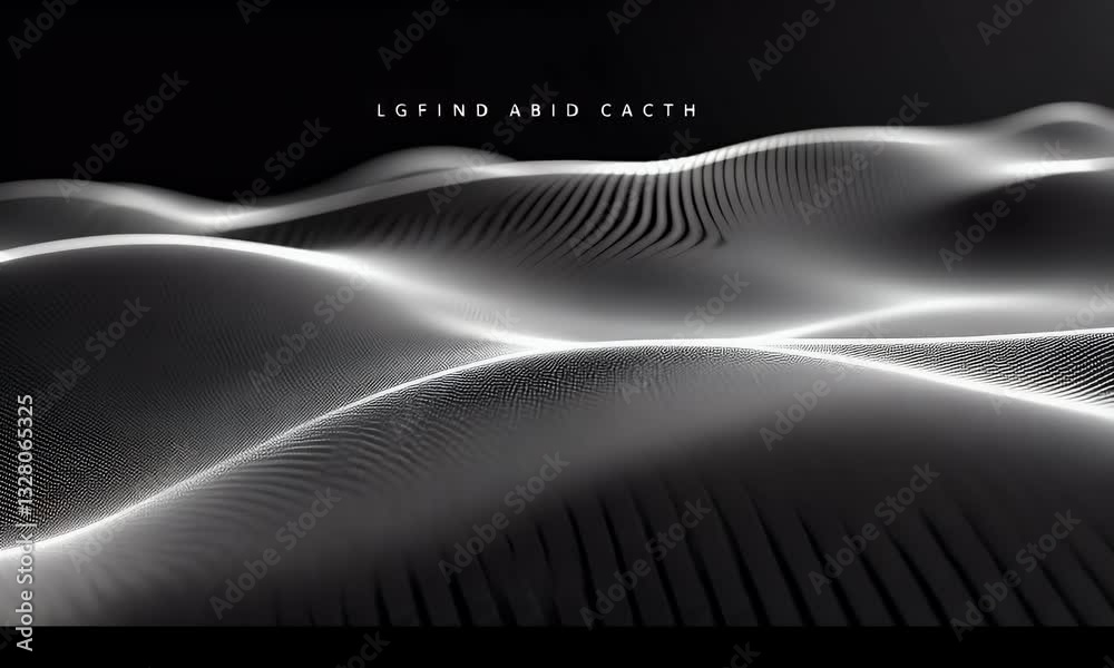 Poster Abstract Wave Forms in Dark Background