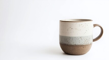 Speckled Ceramic Mug on White Background