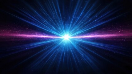 Vibrant Abstract Light Rays in Blue and Purple Colors Spreading Out