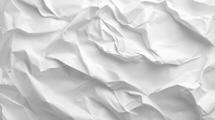 Obraz premium Crumpled White Paper Texture Background