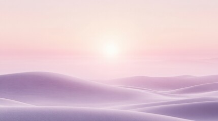 Serene Lavender Dunes: A Dreamlike Sunset Landscape in a Pastel Desert
