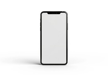 A minimalist white phone on a clean white background, perfect for branding, advertising, etc.