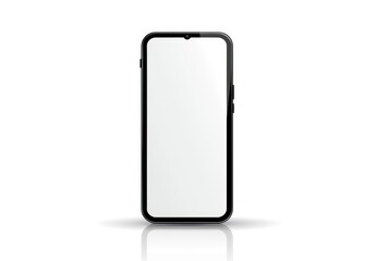 A minimalist white phone on a clean white background, perfect for branding, advertising, etc.