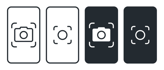 Screenshot on smartphone icon. Illustration vector
