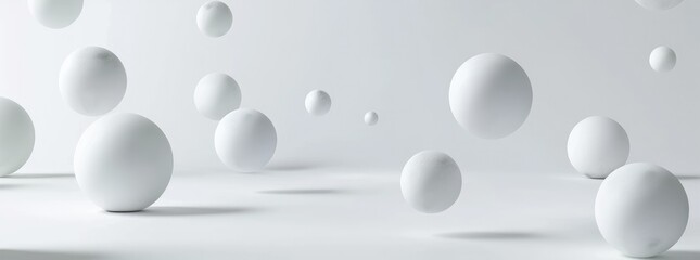 Elegant white background with soft geometric shapes in light gray tones, creating a modern and sophisticated design.