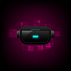 Abstract background with 3d virtual simulation