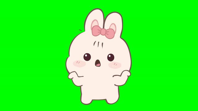  A cute and adorable cartoon Rabbit