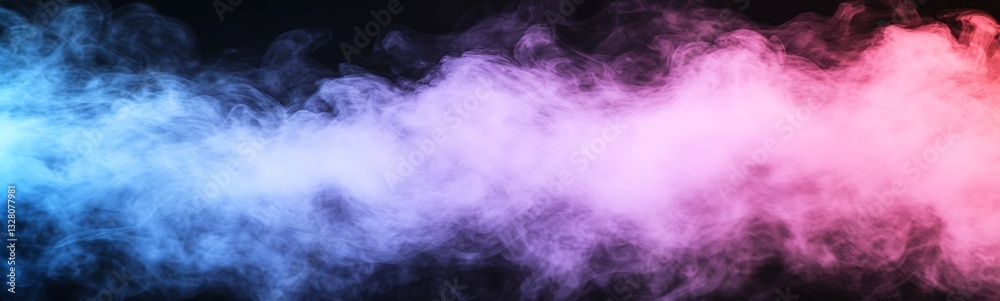 Poster colorful smoke swirls on a dark background, creating a dramatic and vibrant visual effect.
