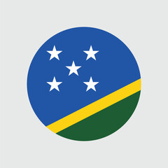 Solomon islands as round glossy icon