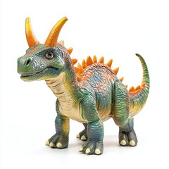 Fototapeta premium Animatronic Dinosaur isolated on white background.