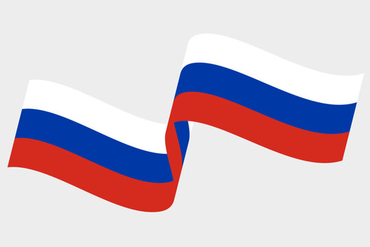 Russian flag ribbon vector illustration design