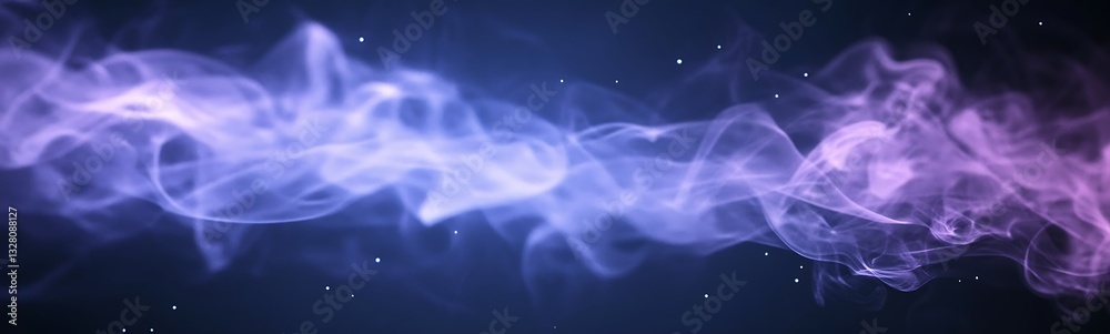 Poster colorful abstract smoke swirls against a dark background, creating a mystical atmosphere.