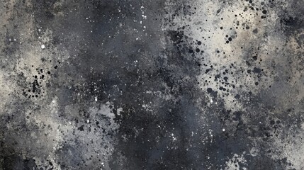 Dark Grey and White Abstract Spatter Paint Texture