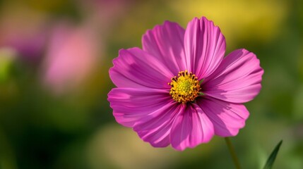 Fototapeta premium Pink Cosmos Flower Close Up