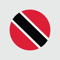 Trinidad and Tobago flag as round glossy icon
