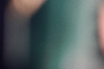 Grainy noise texture background, abstract orange green vibrant glowing color gradient shape on...