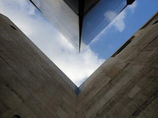 heart shaped sky and building