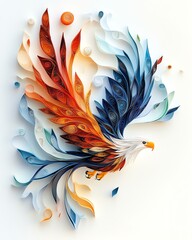 Obraz premium Colorful eagle art showcasing creativity and freedom.