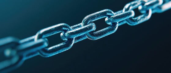 Fototapeta premium Steel Chain Interlink: Strength, Connection, and Security