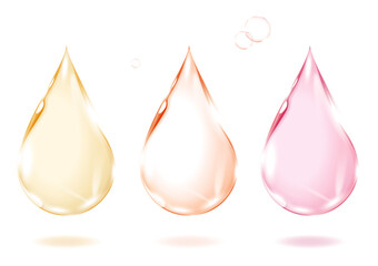 背景透過のベクター暖色系しずく