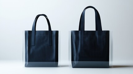 Elegant clear tote bag with black handle perfect for stylish and practical carrying of everyday essentials