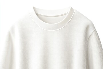 A close up image showing a white sweater detail