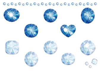 輝くブルーダイヤモンドのベクター素材
