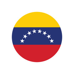 Naklejka premium Venezuela flag as round glossy icon