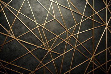 Minimalist Black Gold Geometric Lines Abstract Art Background