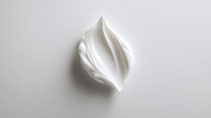 White Cream Swirl Texture on White Background