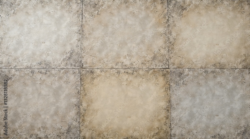 Poster a patterned tile floor with a variety of different shades of gray