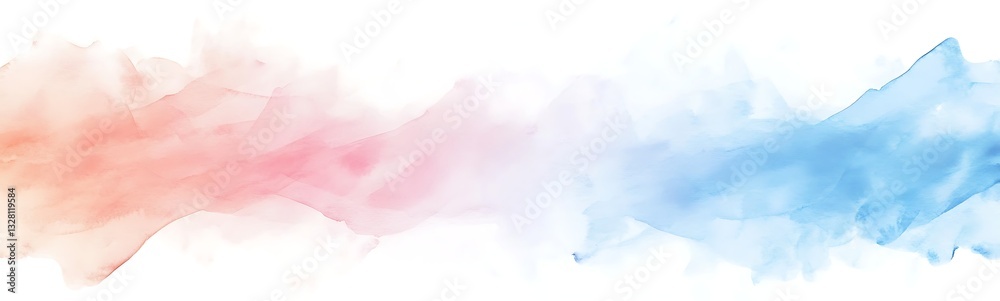 Poster soft watercolor blend of pink and blue hues creating a soothing background effect.