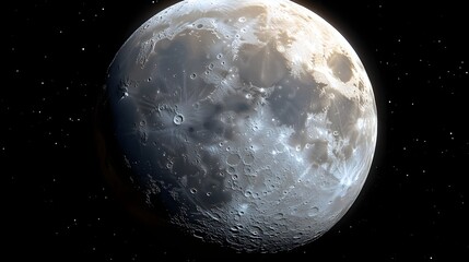 Full moon in the night sky