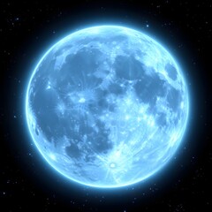 Fototapeta premium Blue Moon in the Night Sky