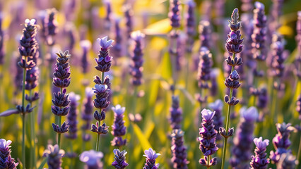 Fototapeta premium Lavender Allure: Appreciating the Captivating Palette and Calming Presence of a Fragrant Floral Oasis