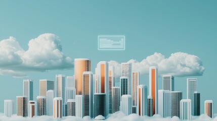 Futuristic Smart Office: Holographic Sustainability Interface Monitoring Carbon Reduction Progress