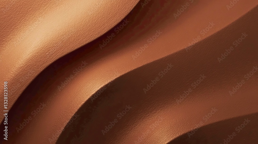Poster a brown fabric with a wave pattern