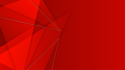 minimal red triangle geometric abstract background vector illustration