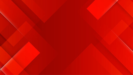 abstract red gradient background with squares and rectangle line shapes vector illustration, perfect for digital banner, business presentation, and social media design