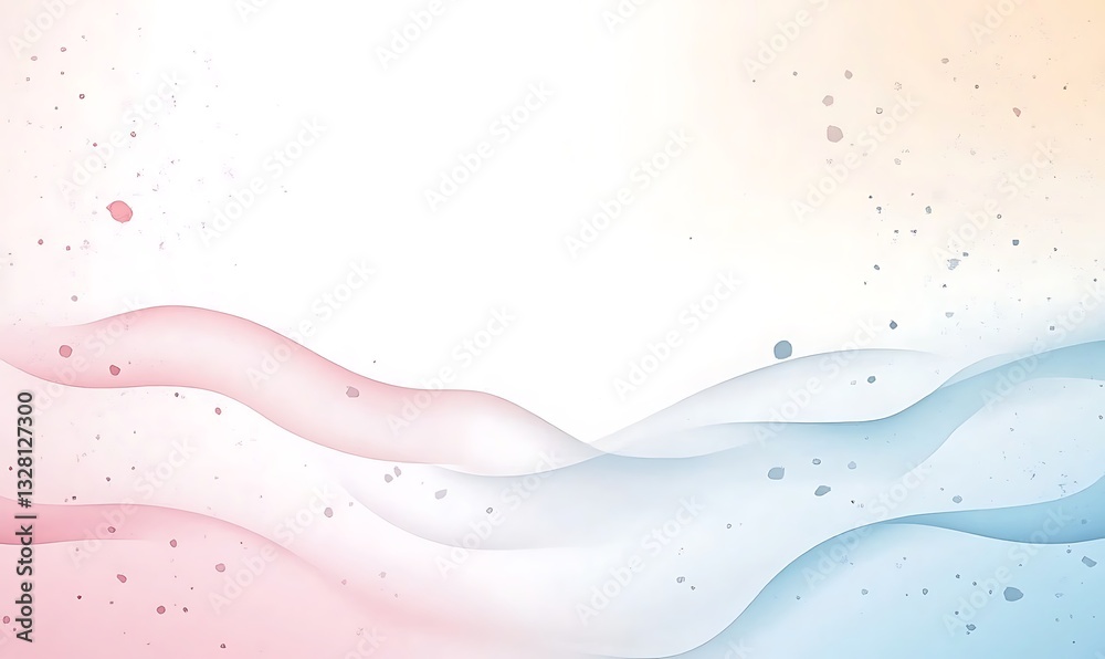 Aufkleber soft pastel waves blend harmoniously, creating a soothing abstract background with gentle textures.