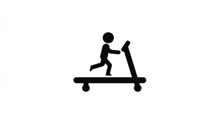 Fototapeta premium Person running on treadmill, gym workout, fitness
