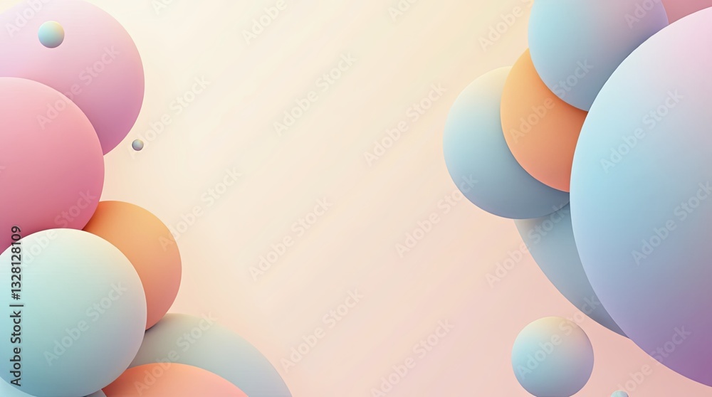 Poster A colorful background with many different colored spheres