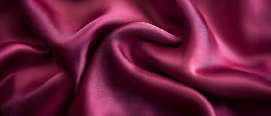 Obraz premium Shiny burgundy silk texture. Luxury fabric.