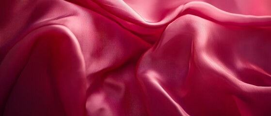 Obraz premium Shiny crimson red silk texture. Luxury fabric.